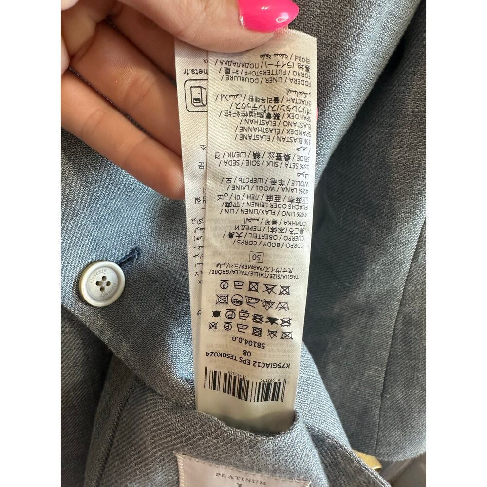 Eleventy Soft Jacket Blazer Sport Coat Blue Linen Cotton Sz 50 It / US 40R GREAT - Picture 10 of 15